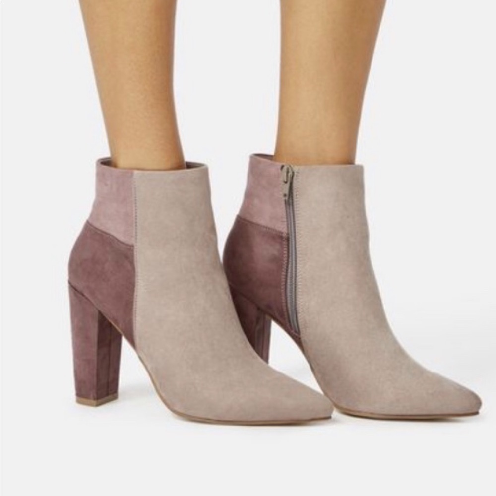 Booties Pink and Tan